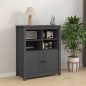Credenza Grigia 83x41,5x100 cm in Legno Massello di Pino Credenza Grigia 83x41,5x100 cm in Legno Massello di Pino