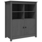 Credenza Grigia 83x41,5x100 cm in Legno Massello di Pino Credenza Grigia 83x41,5x100 cm in Legno Massello di Pino