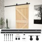 vidaXL Porta Scorrevole con Set Hardware 80x210 cm in Legno di Pino vidaXL Porta Scorrevole con Set Hardware 80x210 cm in Legno di Pino