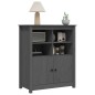 Credenza Grigia 83x41,5x100 cm in Legno Massello di Pino Credenza Grigia 83x41,5x100 cm in Legno Massello di Pino