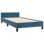 vidaXL Giroletto con Testiera Blu Scuro 90x190 cm in Velluto vidaXL Giroletto con Testiera Blu Scuro 90x190 cm in Velluto