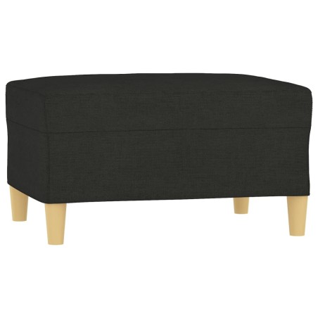 vidaXL Poggiapiedi Nero 70x55x41 cm in Tessuto
