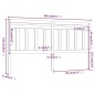 Testiera per Letto Nera 206x4x100 cm in Legno Massello di Pino Testiera per Letto Nera 206x4x100 cm in Legno Massello di Pino