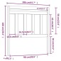 Testiera per Letto 106x4x100 cm in Legno Massello di Pino Testiera per Letto 106x4x100 cm in Legno Massello di Pino