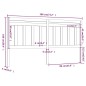 Testiera per Letto Grigia 186x4x100cm in Legno Massello di Pino Testiera per Letto Grigia 186x4x100cm in Legno Massello di Pino