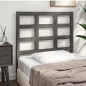 Testiera Letto Grigia 105,5x4x100 cm in Legno Massello di Pino Testiera Letto Grigia 105,5x4x100 cm in Legno Massello di Pino