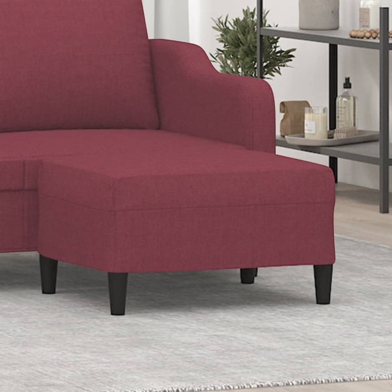 vidaXL Poggiapiedi Rosso Vino 70x55x41 cm in Tessuto vidaXL Poggiapiedi Rosso Vino 70x55x41 cm in Tessuto