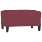 vidaXL Poggiapiedi Rosso Vino 70x55x41 cm in Tessuto vidaXL Poggiapiedi Rosso Vino 70x55x41 cm in Tessuto