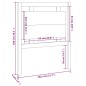 Testiera per Letto 80,5x4x100 cm in Legno Massello di Pino Testiera per Letto 80,5x4x100 cm in Legno Massello di Pino