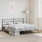 vidaXL Giroletto con Testiera in Metallo Nero 183x213 cm