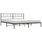 vidaXL Giroletto con Testiera in Metallo Nero 183x213 cm