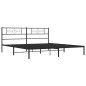 vidaXL Giroletto con Testiera in Metallo Nero 183x213 cm