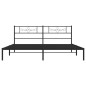 vidaXL Giroletto con Testiera in Metallo Nero 183x213 cm