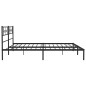 vidaXL Giroletto con Testiera in Metallo Nero 183x213 cm