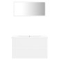 vidaXL Set Mobili da Bagno Bianco in Truciolato vidaXL Set Mobili da Bagno Bianco in Truciolato