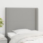 vidaXL Testiera ad Orecchio Grigio Chiaro 93x16x118/128 cm in Tessuto vidaXL Testiera ad Orecchio Grigio Chiaro 93x16x118/128 cm in Tessuto