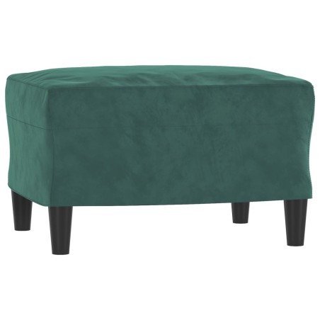 vidaXL Poggiapiedi Verde Scuro 60x50x41 cm in Velluto