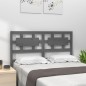 Testiera per Letto Grigia 125,5x4x100 cm Legno Massello di Pino Testiera per Letto Grigia 125,5x4x100 cm Legno Massello di Pino