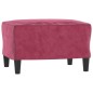 vidaXL Poggiapiedi Rosso Vino 60x50x41 cm in Velluto vidaXL Poggiapiedi Rosso Vino 60x50x41 cm in Velluto