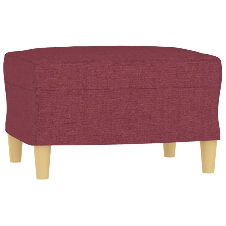 vidaXL Poggiapiedi Rosso Vino 60x50x41 cm in Tessuto