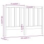 Testiera per Letto Bianca 156x4x100cm in Legno Massello di Pino Testiera per Letto Bianca 156x4x100cm in Legno Massello di Pino