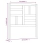Testiera per Letto Bianca 106x4x104cm in Legno Massello di Pino