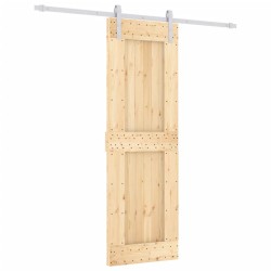 vidaXL Porta Scorrevole con Set Hardware 70x210 cm Legno Massello Pino
