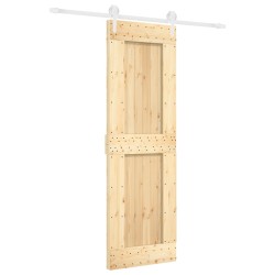 vidaXL Porta Scorrevole con Set Hardware 70x210 cm Legno Massello Pino