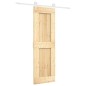 vidaXL Porta Scorrevole con Set Hardware 70x210 cm Legno Massello Pino