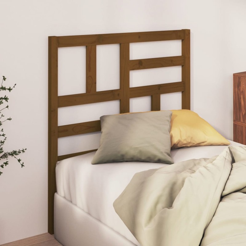 Testiera per Letto Miele 81x4x104 cm in Legno Massello di Pino Testiera per Letto Miele 81x4x104 cm in Legno Massello di Pino