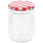 Vasi Marmellata in Vetro Coperchio Bianco e Rosso 96 pz 230 ml Vasi Marmellata in Vetro Coperchio Bianco e Rosso 96 pz 230 ml