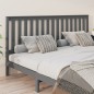 Testiera per Letto Grigia 206x6x101cm in Legno Massello di Pino Testiera per Letto Grigia 206x6x101cm in Legno Massello di Pino