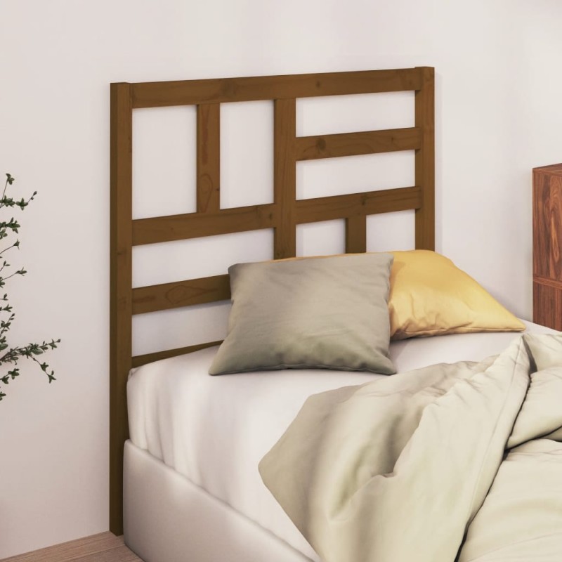 Testiera per Letto Miele 106x4x104 cm in Legno Massello di Pino Testiera per Letto Miele 106x4x104 cm in Legno Massello di Pino