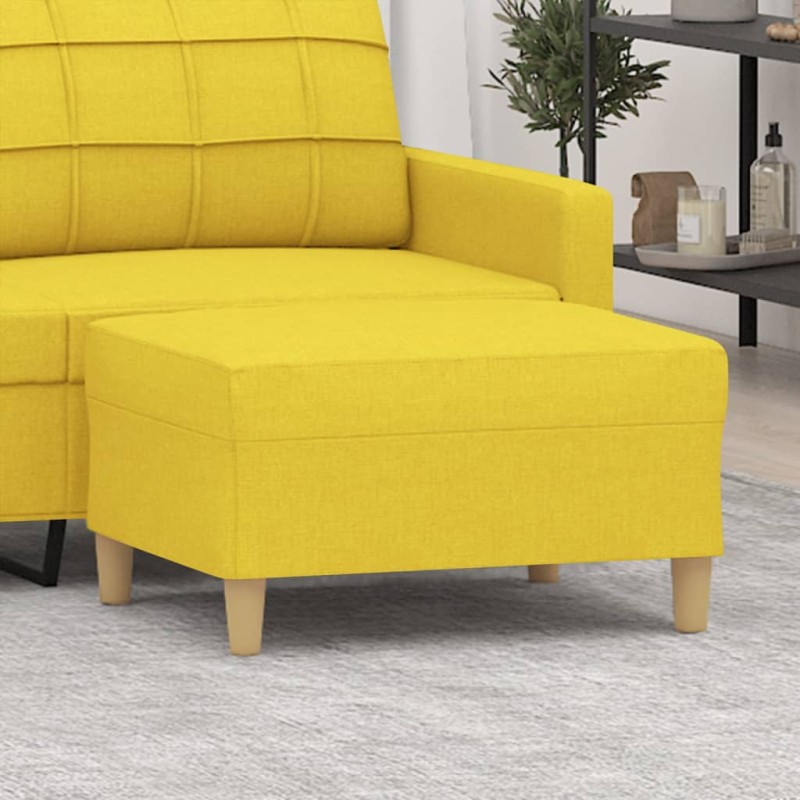 vidaXL Poggiapiedi Giallo Chiaro 70x55x41 cm in Tessuto vidaXL Poggiapiedi Giallo Chiaro 70x55x41 cm in Tessuto