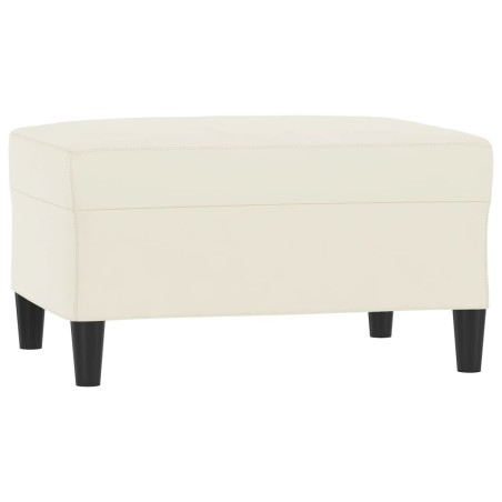 vidaXL Poggiapiedi Crema 70x55x41 cm in Velluto