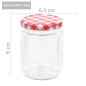 Vasi Marmellata in Vetro Coperchio Bianco e Rosso 96 pz 230 ml Vasi Marmellata in Vetro Coperchio Bianco e Rosso 96 pz 230 ml