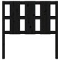 Testiera per Letto Nera 105,5x4x100cm in Legno Massello di Pino Testiera per Letto Nera 105,5x4x100cm in Legno Massello di Pino