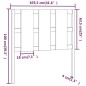 Testiera per Letto Nera 105,5x4x100cm in Legno Massello di Pino Testiera per Letto Nera 105,5x4x100cm in Legno Massello di Pino