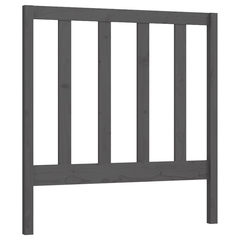 Testiera per Letto Grigia 81x4x100 cm in Legno Massello di Pino Testiera per Letto Grigia 81x4x100 cm in Legno Massello di Pino