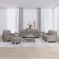 vidaXL Set di Divani 4 pz con Cuscini Tortora in Tessuto vidaXL Set di Divani 4 pz con Cuscini Tortora in Tessuto