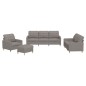 vidaXL Set di Divani 4 pz con Cuscini Tortora in Tessuto vidaXL Set di Divani 4 pz con Cuscini Tortora in Tessuto