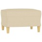 vidaXL Poggiapiedi Crema 60x50x41 cm in Tessuto vidaXL Poggiapiedi Crema 60x50x41 cm in Tessuto