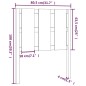 Testiera per Letto 80,5x4x100 cm in Legno Massello di Pino Testiera per Letto 80,5x4x100 cm in Legno Massello di Pino