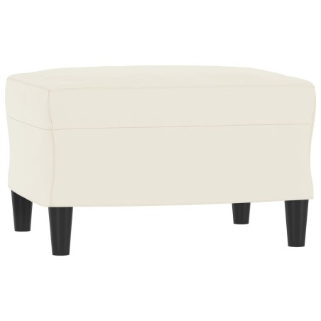 vidaXL Poggiapiedi Crema 60x50x41 cm in Velluto