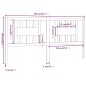 Testiera per Letto 206x4x100 cm in Legno Massello di Pino Testiera per Letto 206x4x100 cm in Legno Massello di Pino