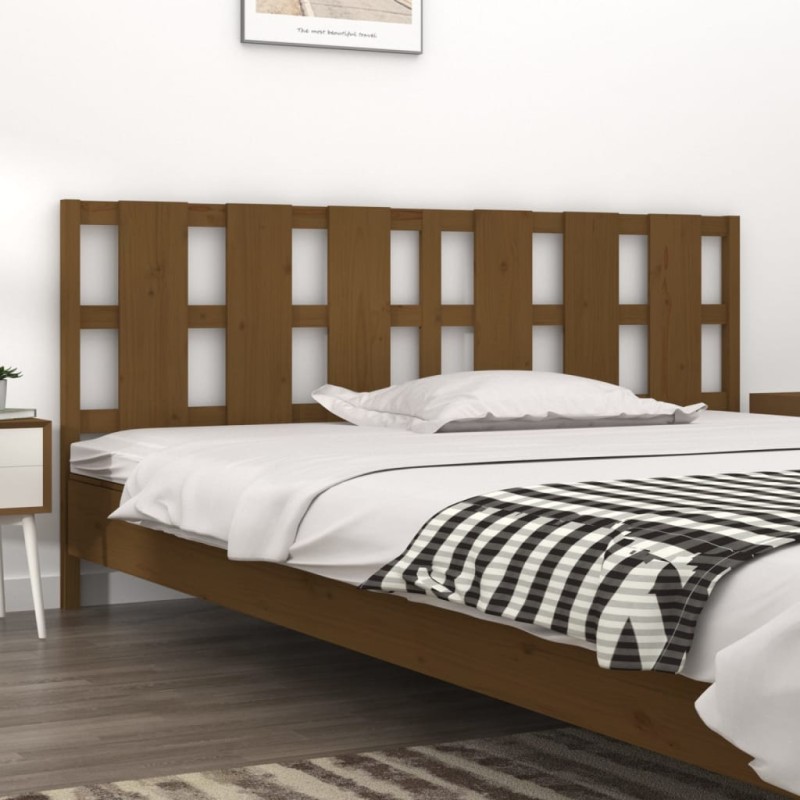 Testiera Letto Miele 205,5x4x100 cm in Legno Massello di Pino Testiera Letto Miele 205,5x4x100 cm in Legno Massello di Pino