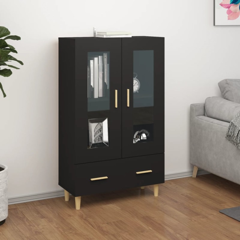 vidaXL Credenza Nera 70x31x115 cm in Legno Multistrato vidaXL Credenza Nera 70x31x115 cm in Legno Multistrato