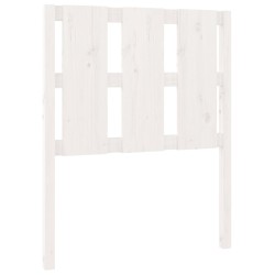 Testiera per Letto Bianca 80,5x4x100 cm Legno Massello di Pino