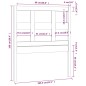 Testiera per Letto Grigia 105,5x4x100 cm Legno Massello di Pino Testiera per Letto Grigia 105,5x4x100 cm Legno Massello di Pino
