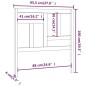 Testiera per Letto Grigia 95,5x4x100 cm Legno Massello di Pino Testiera per Letto Grigia 95,5x4x100 cm Legno Massello di Pino